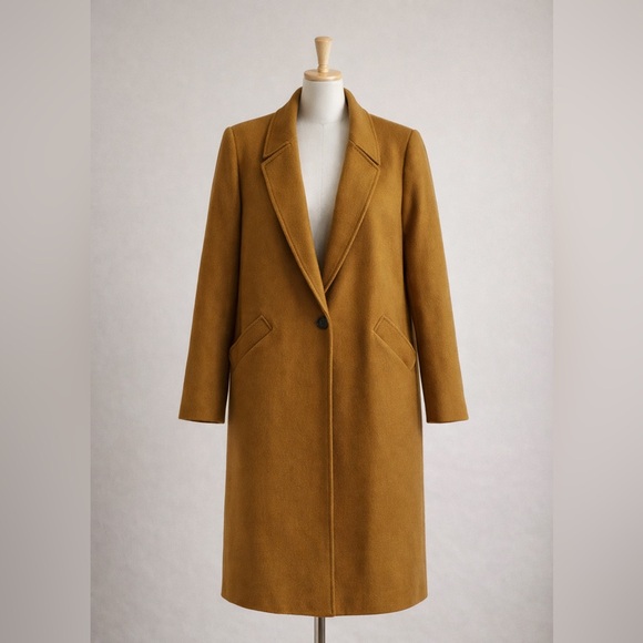 Zara Jackets & Blazers - Zara Tan/Camel Wool Trench Coat for Women